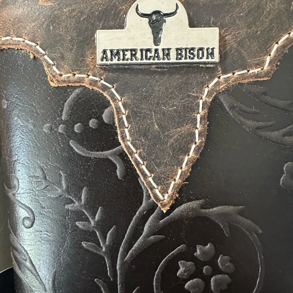 🆕American Bison Rodeo Leather Wallet